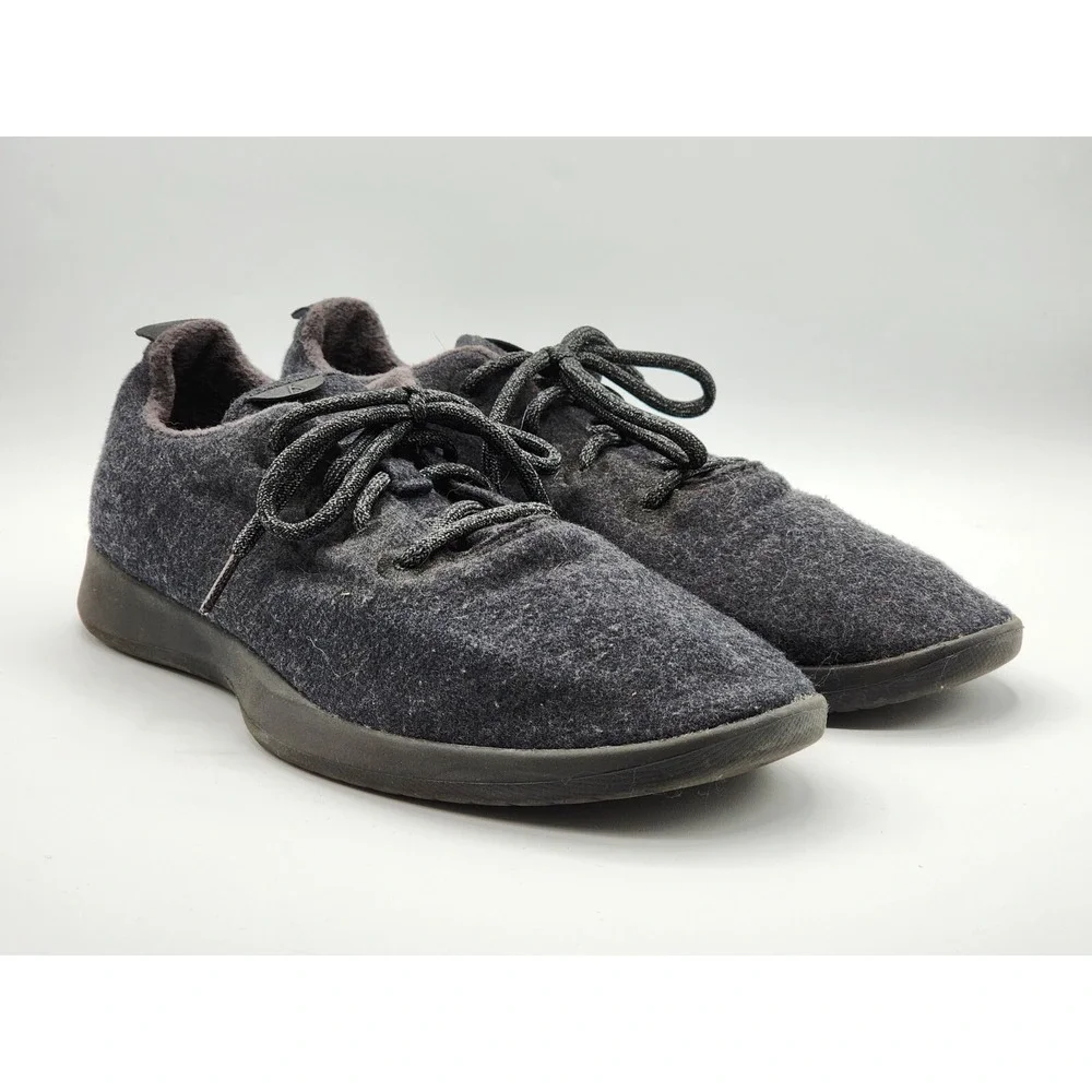 Allbirds Tree Runners Running Shoes Men's Size 13 Dark Gray Wool Knit Shoes‎